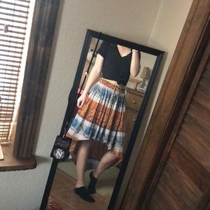 DONATING SOON Boho high-low skirt